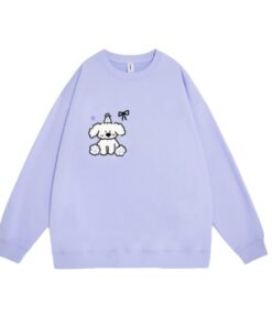 Purple Cartoon Sweatshirt
